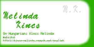 melinda kincs business card